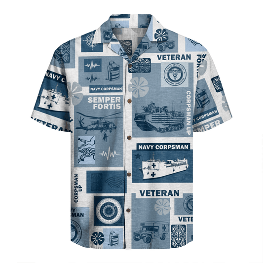 US Navy Corpsman Hawaiian Shirt