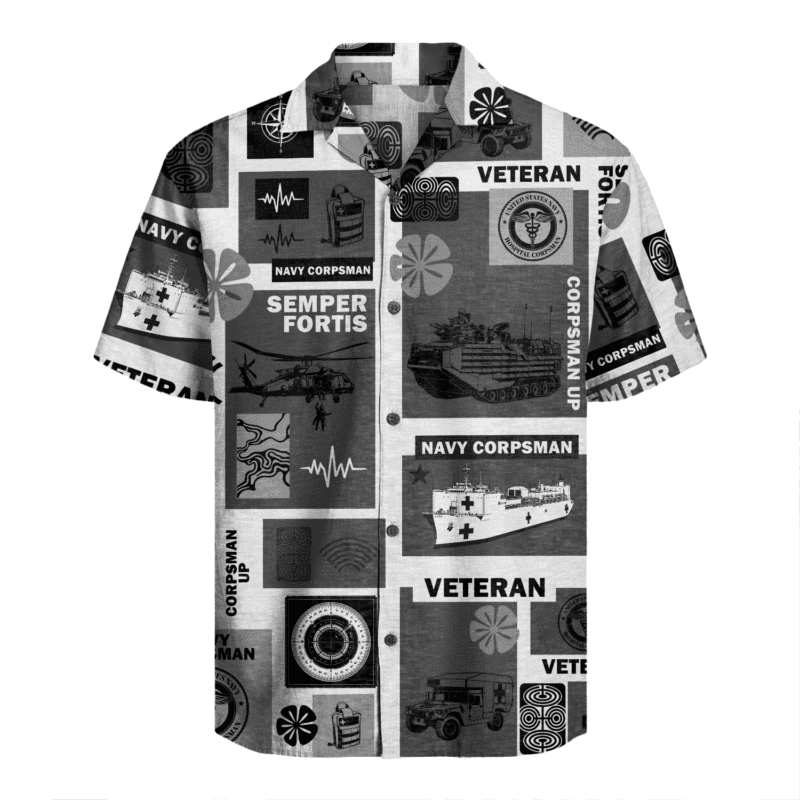 US Navy Corpsman Hawaiian Shirt