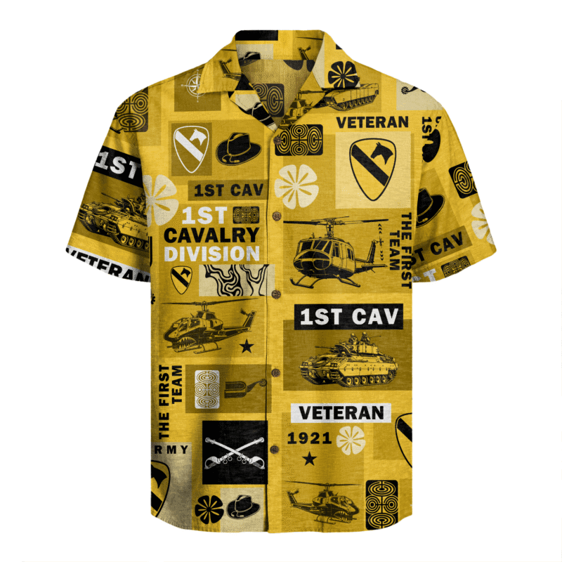US Army 1st Cavalry Division Regiment Hawaiian Shirt