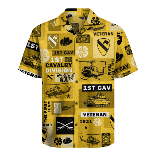 US Army 1st Cavalry Division Regiment Hawaiian Shirt