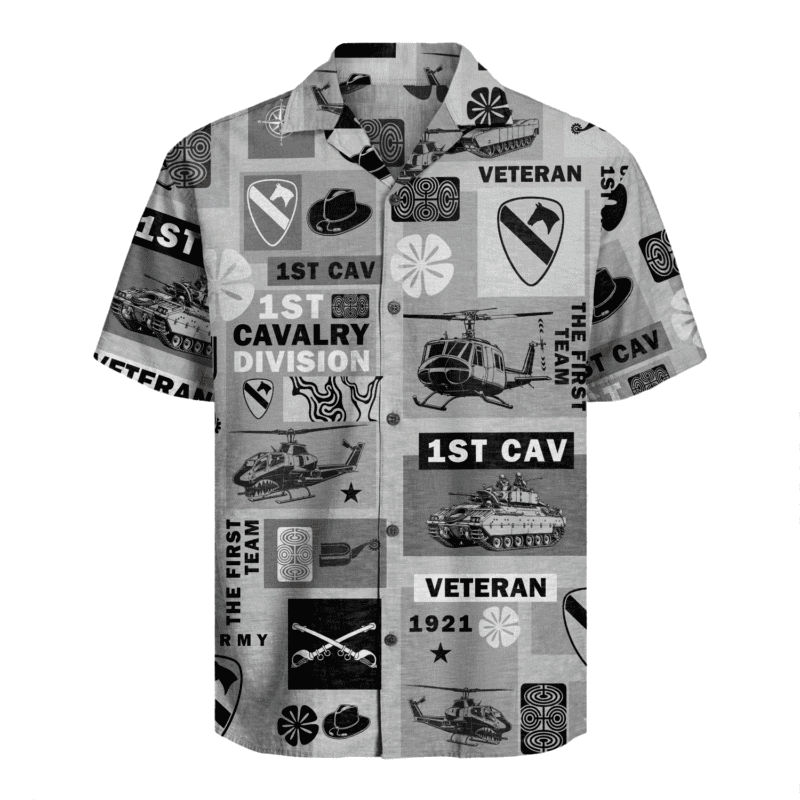 US Army 1st Cavalry Division Regiment Hawaiian Shirt