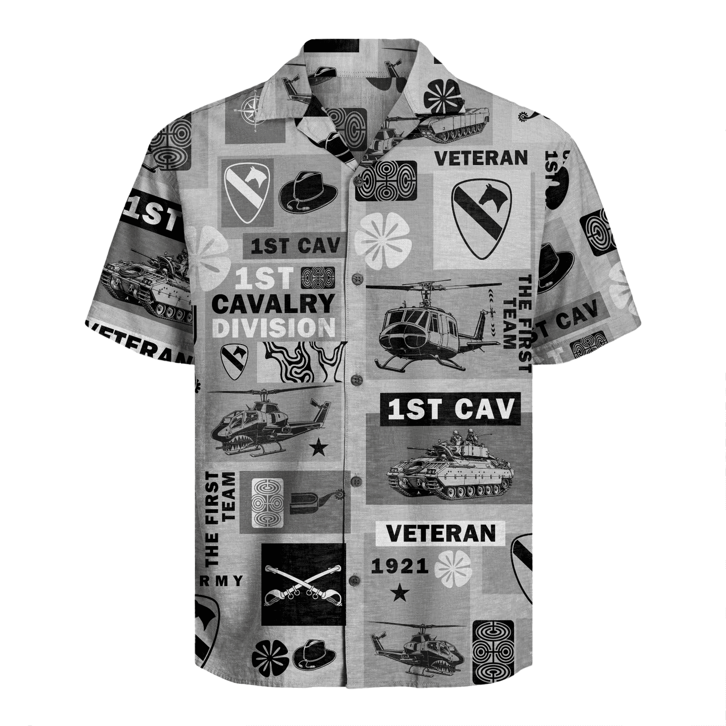 US Army 1st Cavalry Division Regiment Hawaiian Shirt