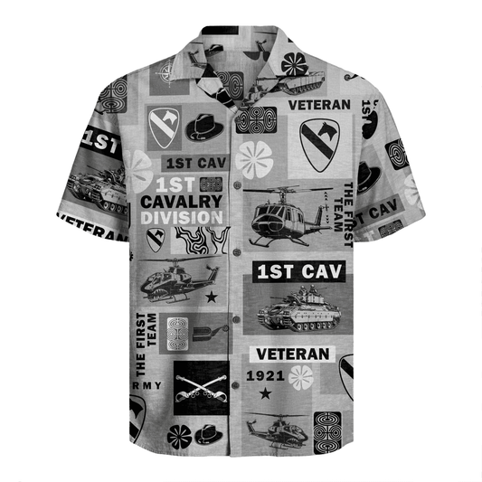 US Army 1st Cavalry Division Regiment Hawaiian Shirt