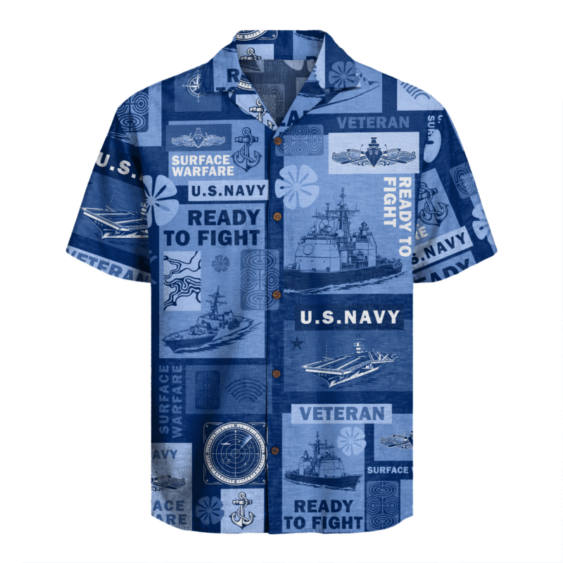 US Navy Surface Warfare Hawaiian Shirt