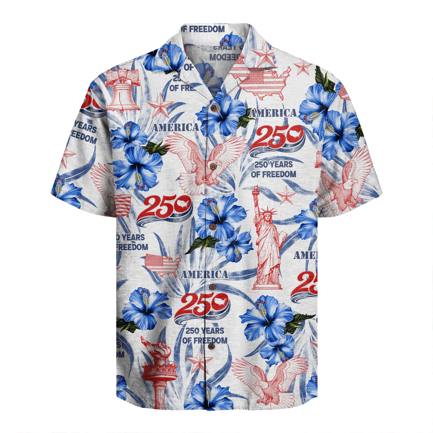 America 250 Years Of Freedom Hawaiian Shirt