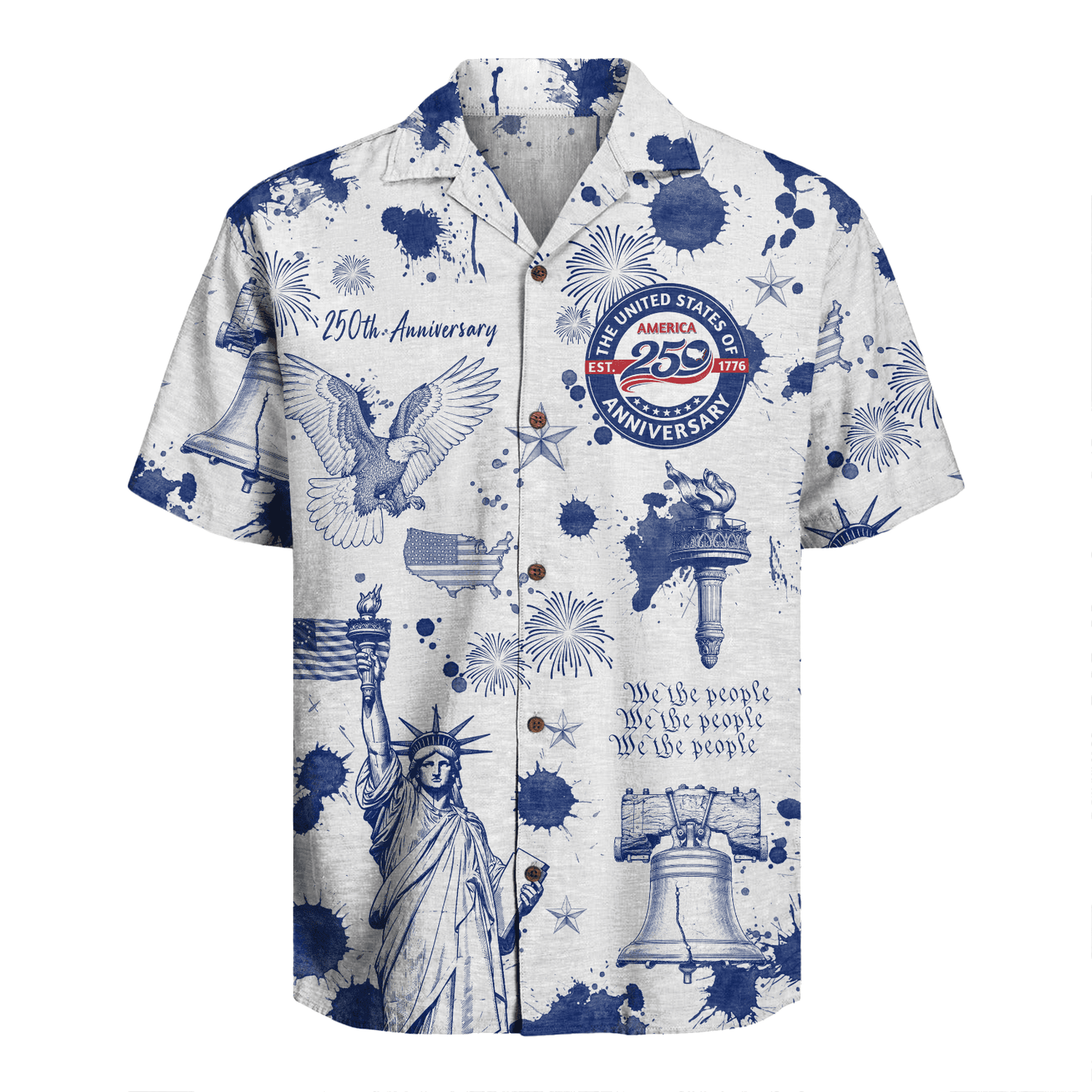 America 250 Years Of Freedom Hawaiian Shirt