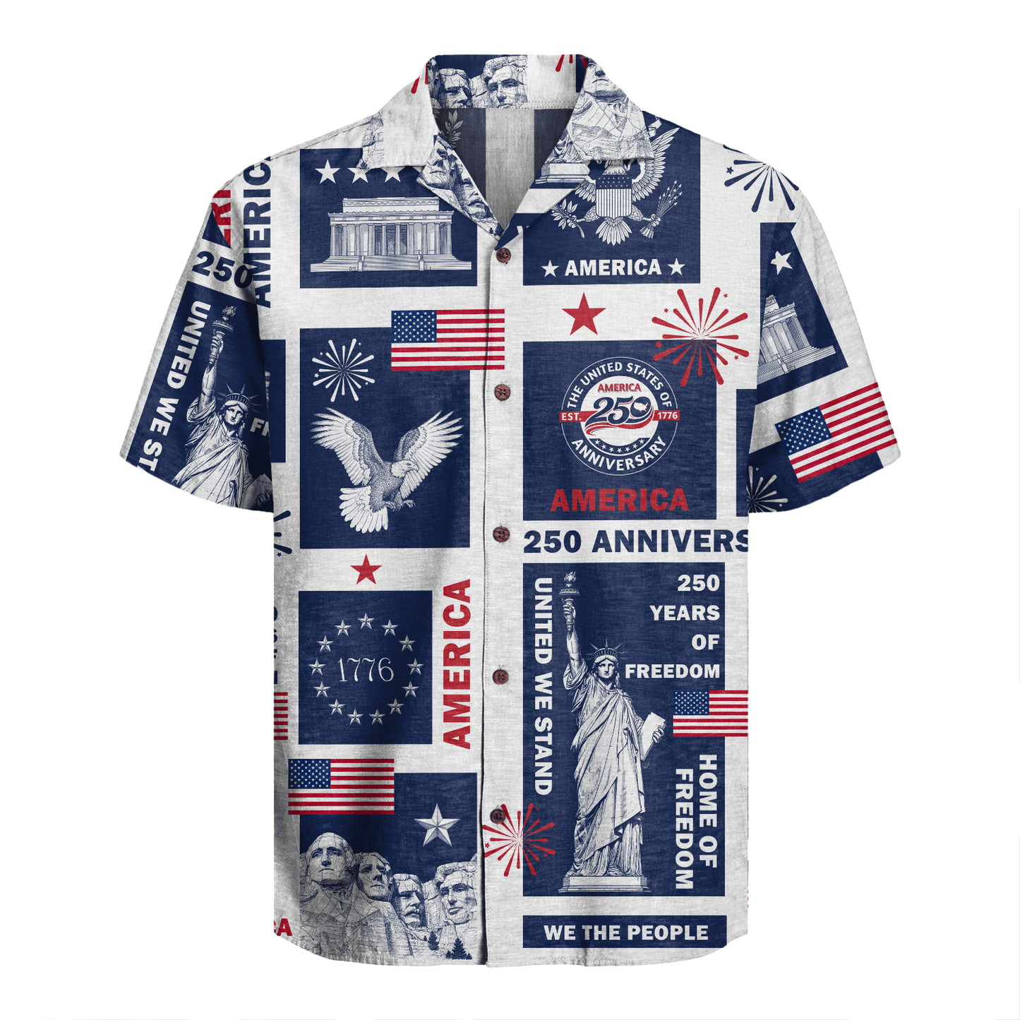 America 250 Years Of Freedom Hawaiian Shirt