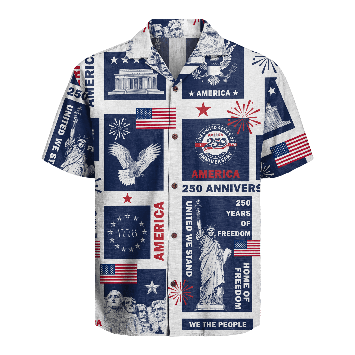 America 250 Years Of Freedom Hawaiian Shirt