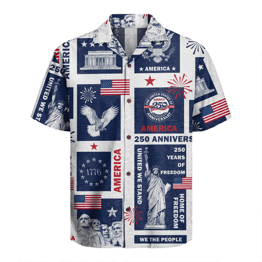 America 250 Years Of Freedom Hawaiian Shirt
