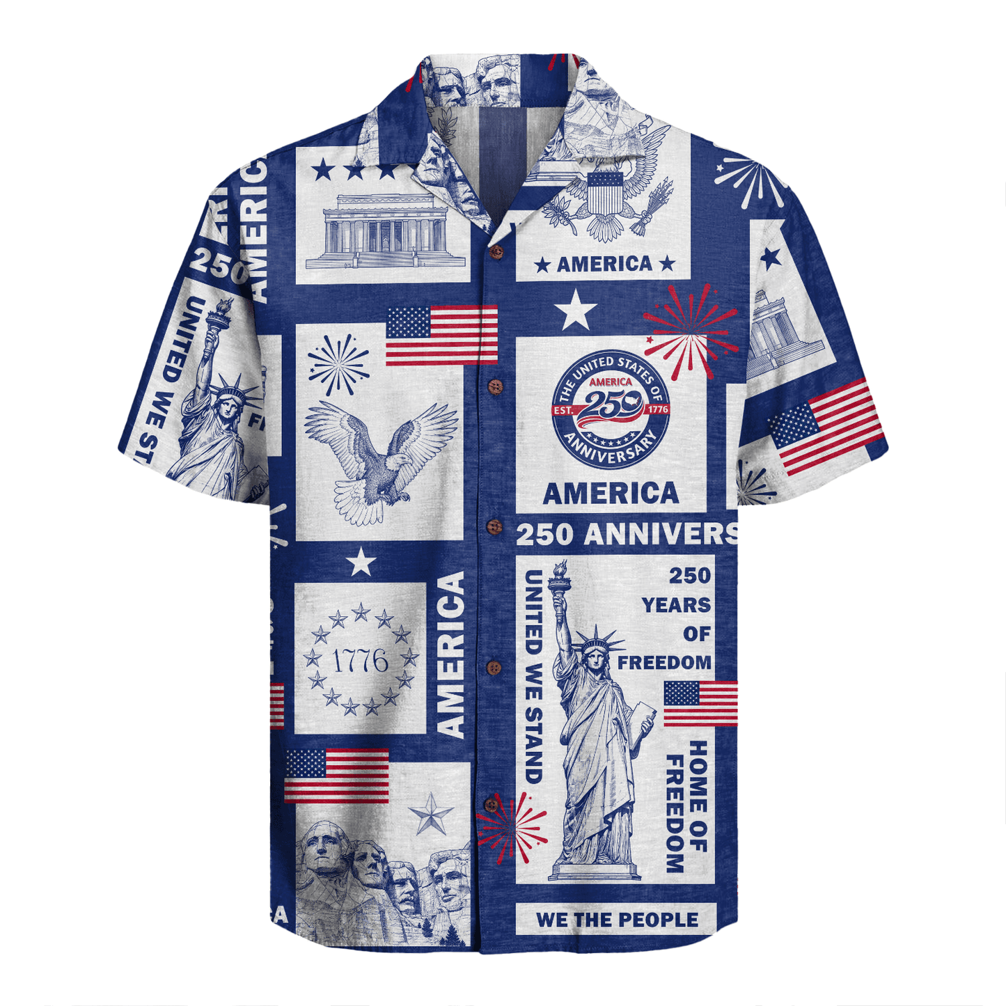 America 250 Years Of Freedom Hawaiian Shirt