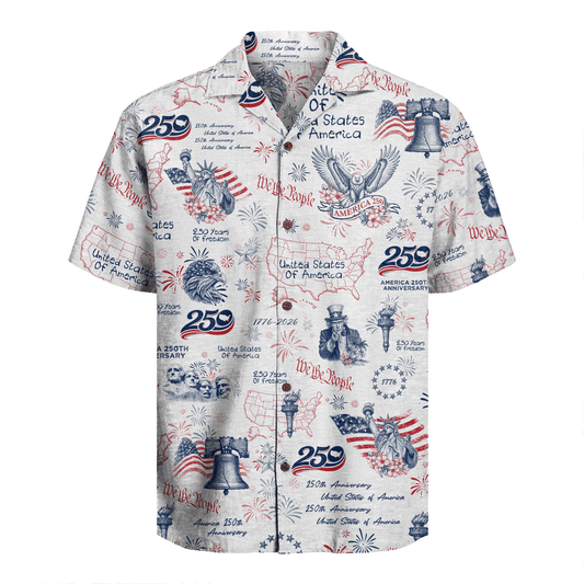 America 250 Years Of Freedom Hawaiian Shirt