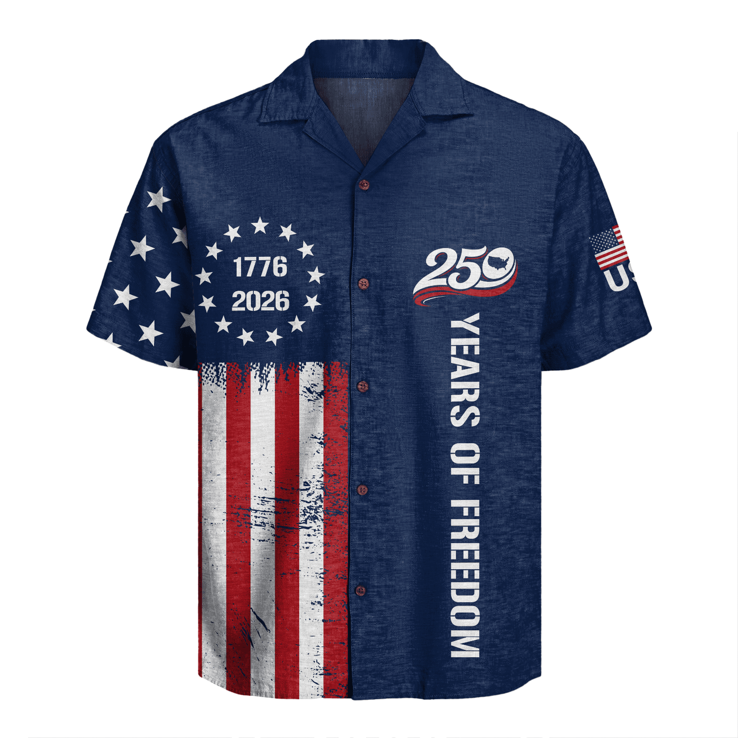 America 250 Years Of Freedom Hawaiian Shirt