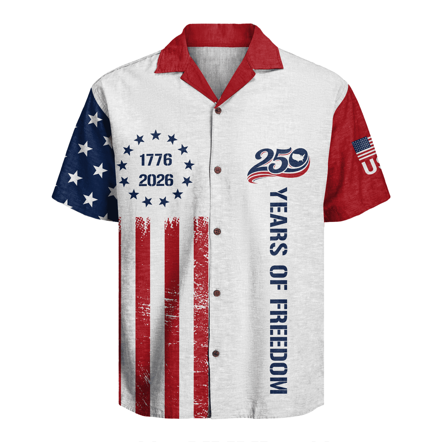 America 250 Years Of Freedom Hawaiian Shirt