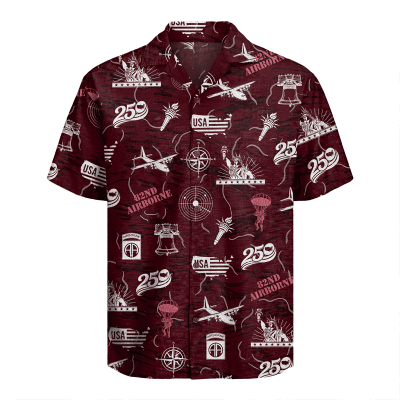 US Army 82nd Airborne - America 250th Hawaiian Shirt