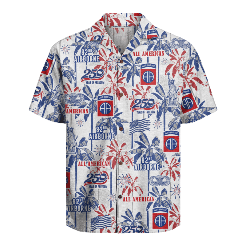 US Army 82nd Airborne - America 250th Hawaiian Shirt