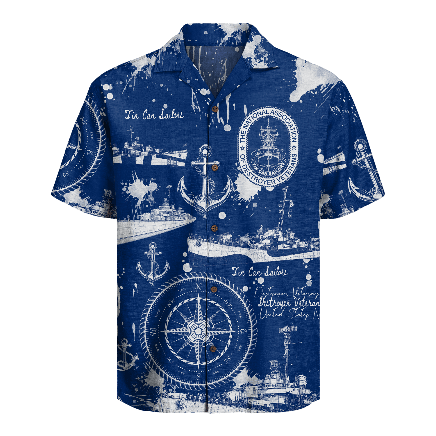 US Navy Tin Can Sailors Hawaiian Shirt