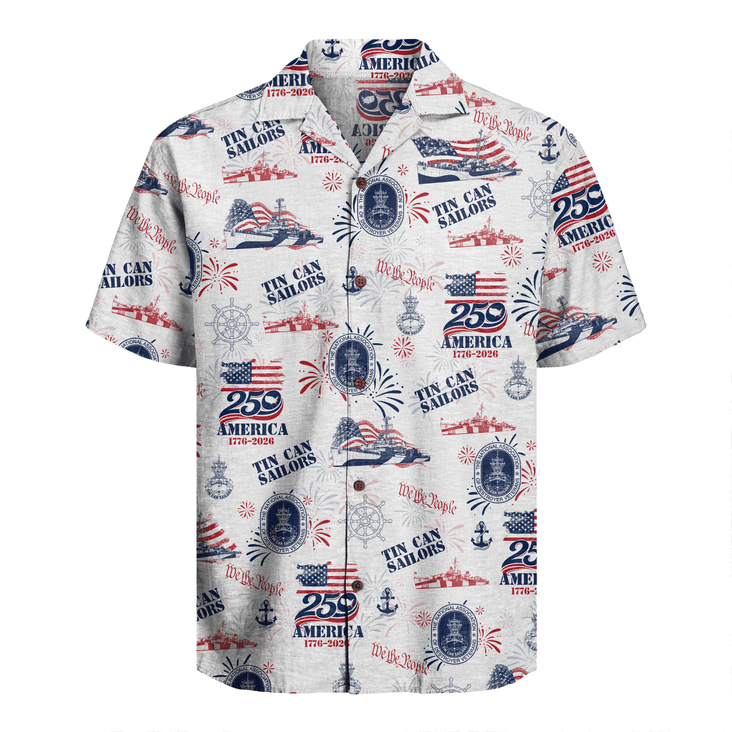 US Navy Tin Can Sailors Hawaiian Shirt