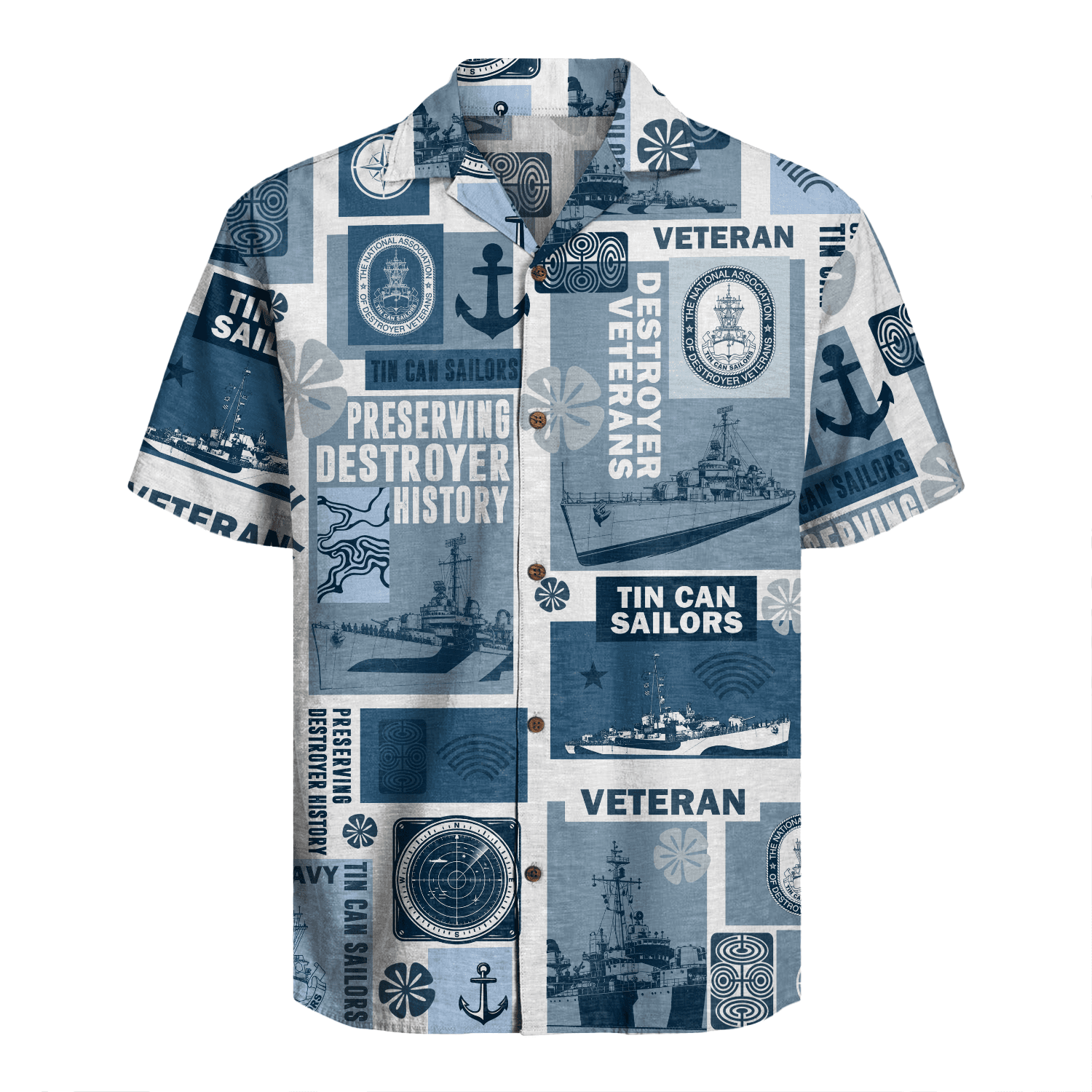 US Navy Tin Can Sailors Hawaiian Shirt