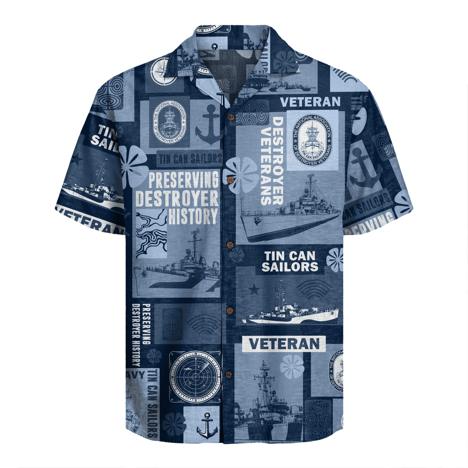 US Navy Tin Can Sailors Hawaiian Shirt