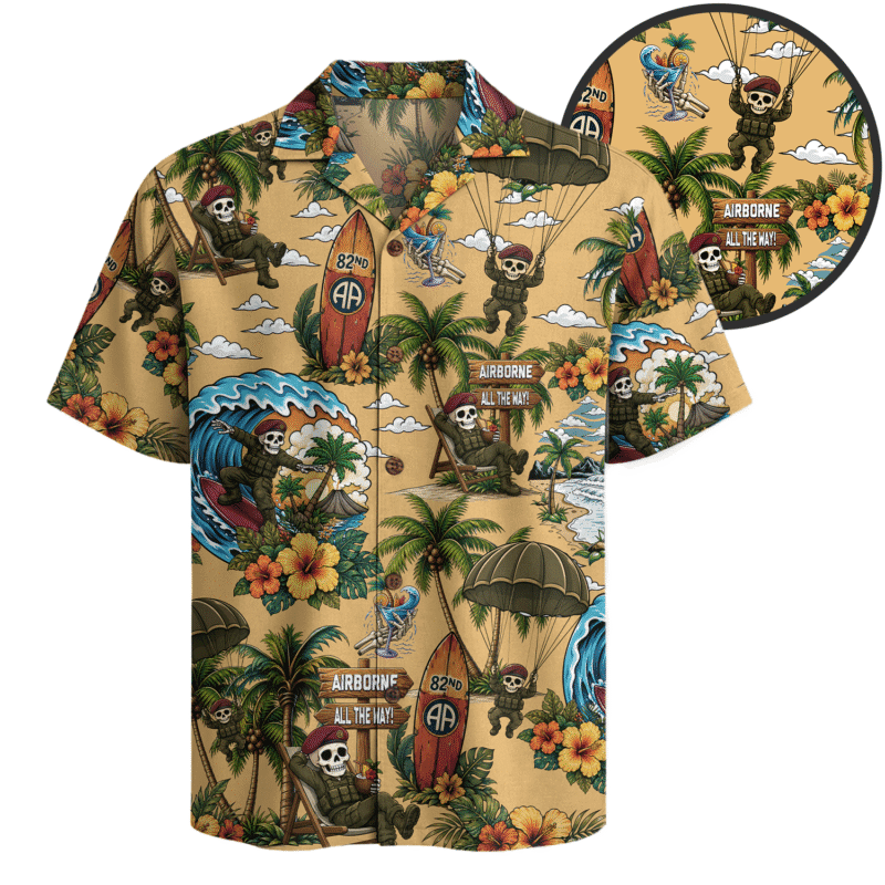 US Army 82nd Airborne Hawaiian Shirt