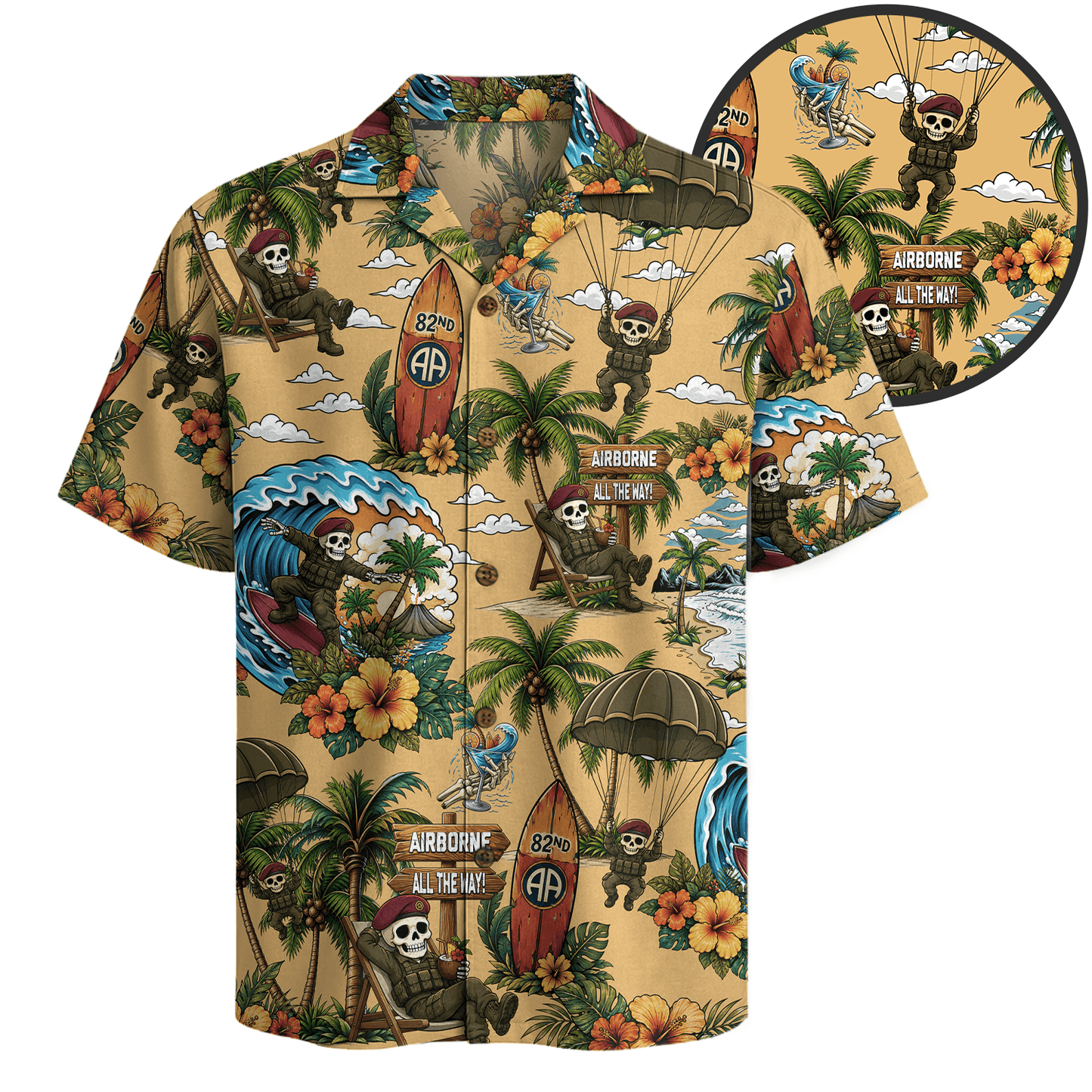 US Army 82nd Airborne Hawaiian Shirt
