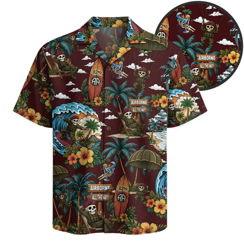 US Army 82nd Airborne Hawaiian Shirt