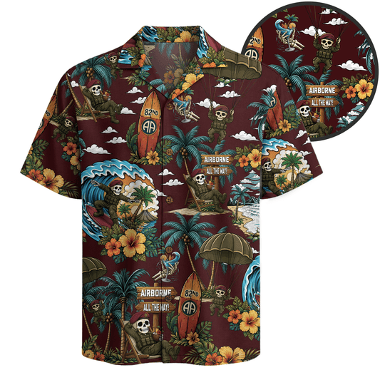 US Army 82nd Airborne Hawaiian Shirt