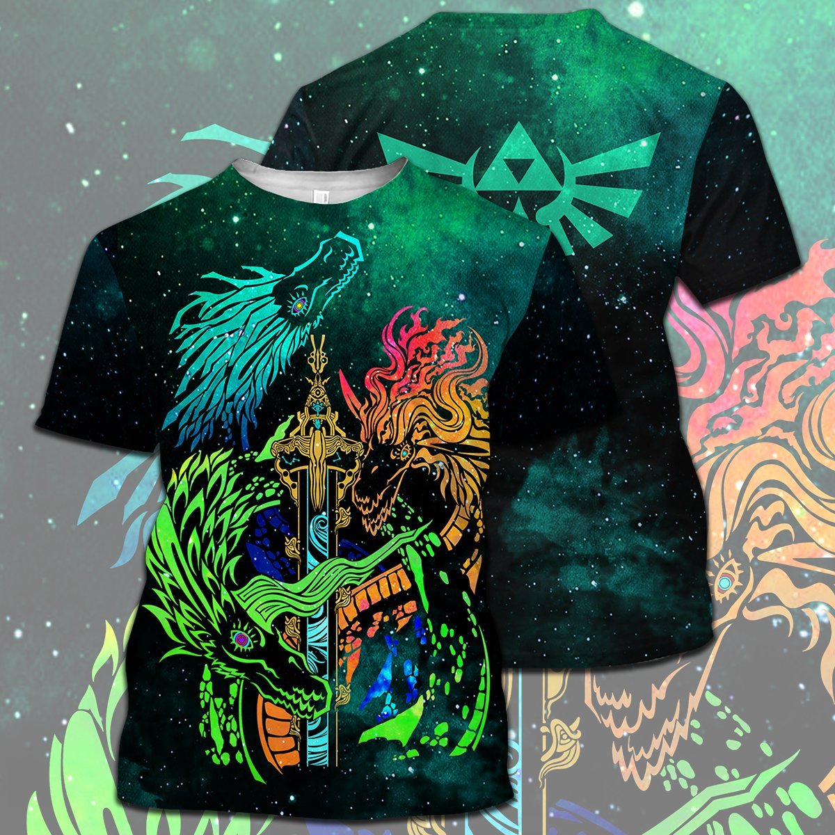 Legend Of Zelda T-shirt Hyrule's Symbol Three Dragons T-shirt Legend Of Zelda Hoodie