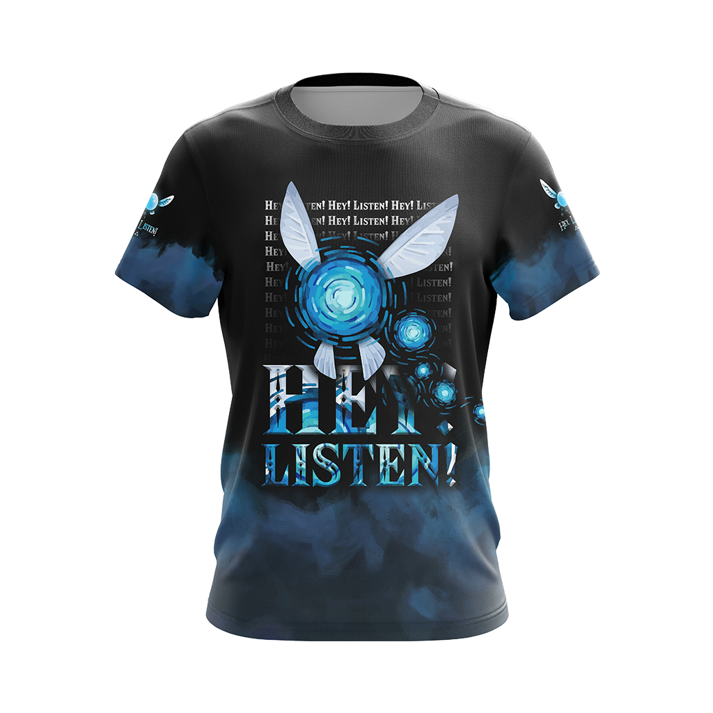 The Legend Of Zelda Hoodie Navi Fairy Hey Listen T-shirt Black Blue Unisex
