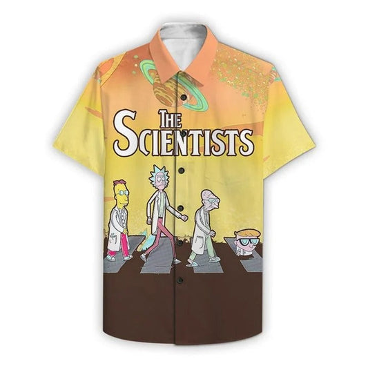 NoClaws Rick and Morty Hawaii Shirt The Scientists Rick And Morty Aloha Shirt Colorful Unisex Adults New Release