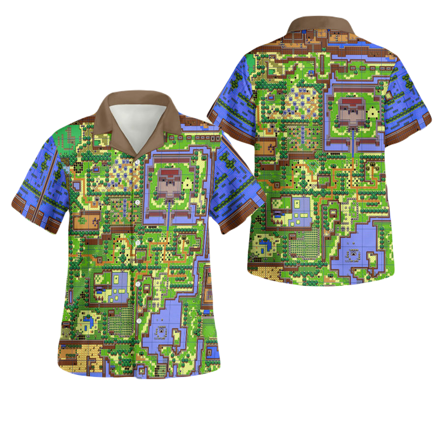 NoClaws Legend Of Zelda Hawaii Shirt The Legend Of Zelda Map Hawaiian Shirt Colorful Unisex
