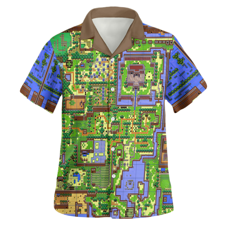 NoClaws Legend Of Zelda Hawaii Shirt The Legend Of Zelda Map Hawaiian Shirt Colorful Unisex