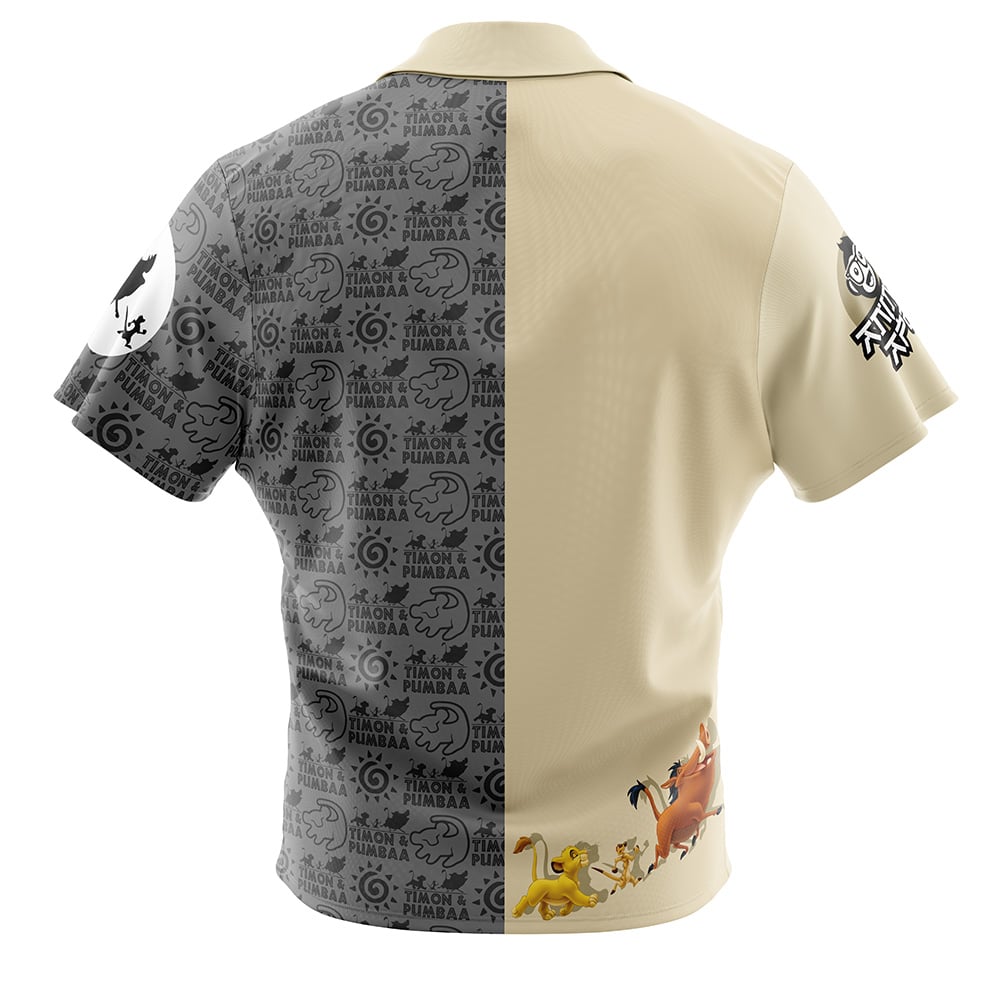 Timon & Pumbaa Lion King Button Up Hawaiian Shirt