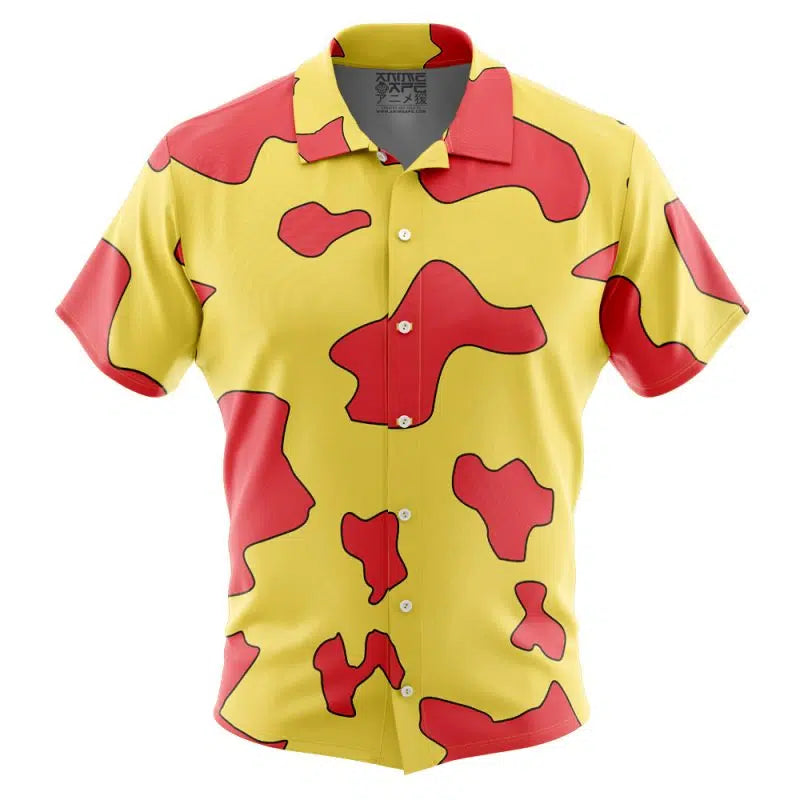 Trafalgar Law Film Red One Piece Button Up Hawaiian Shirt