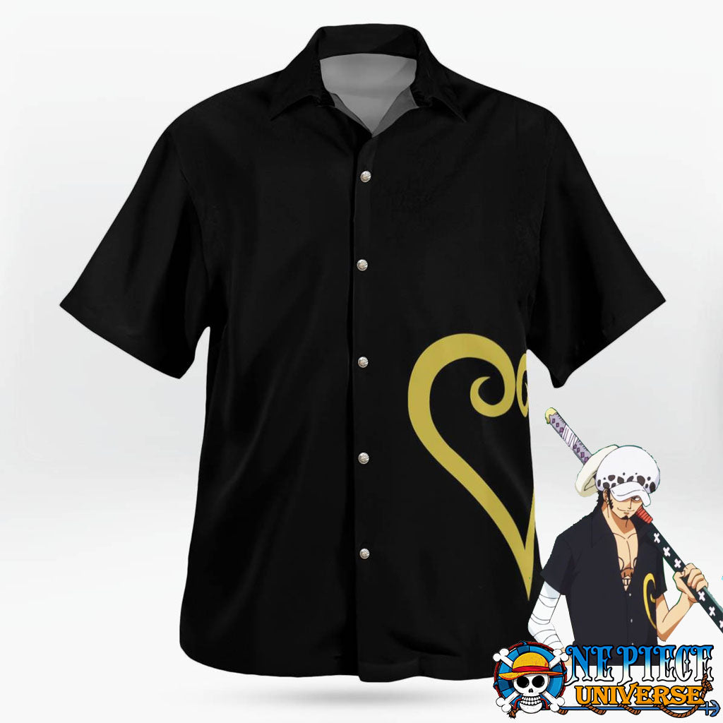 Black Trafalgar Law Zou Hawaiian Shirt Design New arrivals | One Piece Universe Store