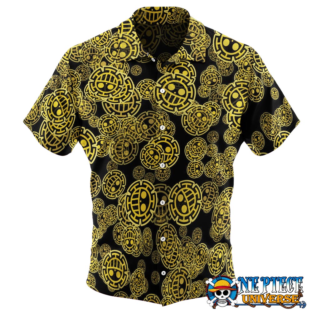 Trafalgar Law Symbol Button Up Hawaiian Shirt For Sale | One Piece Universe Store