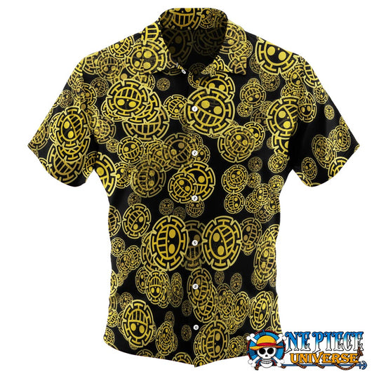Trafalgar Law Symbol Button Up Hawaiian Shirt For Sale | One Piece Universe Store