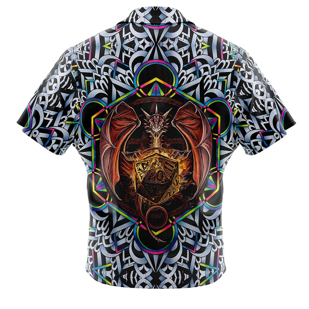 Trippy Dungeons & Dragons Button Up Hawaiian Shirt