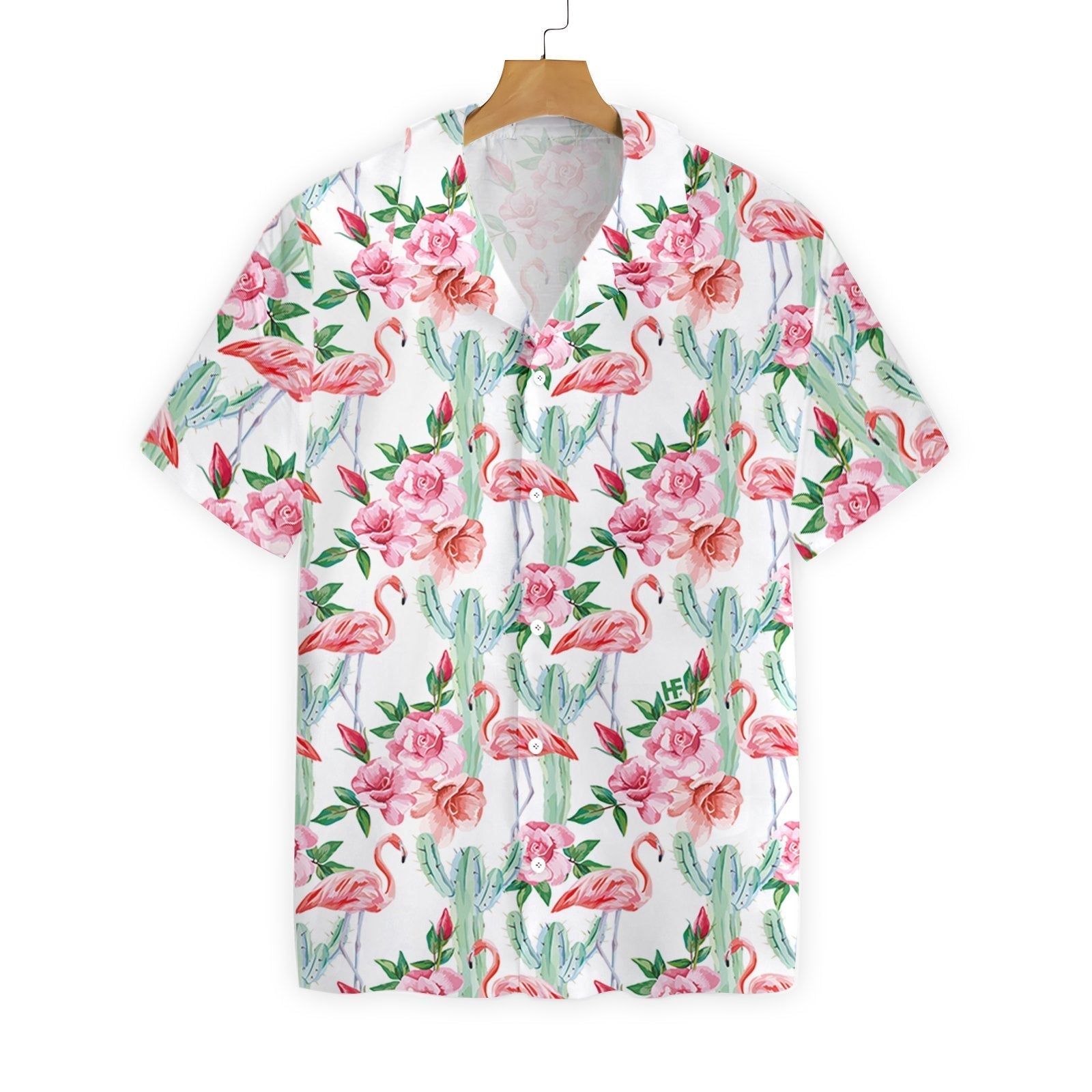 Gifury Flamingo Aloha Shirt White Flamingo Cactus Hawaiian Shirt Flamingo Aloha Shirt 2022
