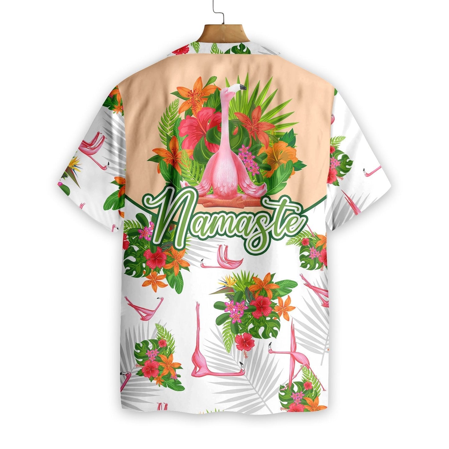 Gifury Yoga Flamingo Hawaii Shirt Hibiscus Yoga Flamingo Hawaiian Shirt Flamingo Aloha Shirt 2023
