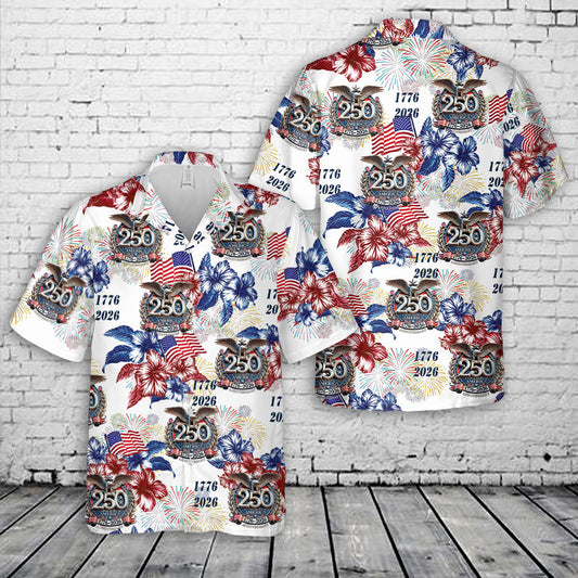 USA 250th Anniversary 1776-2026 Hawaiian Shirt