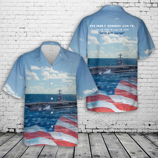 USS John F. Kennedy (CVN-79) Hawaiian Shirt
