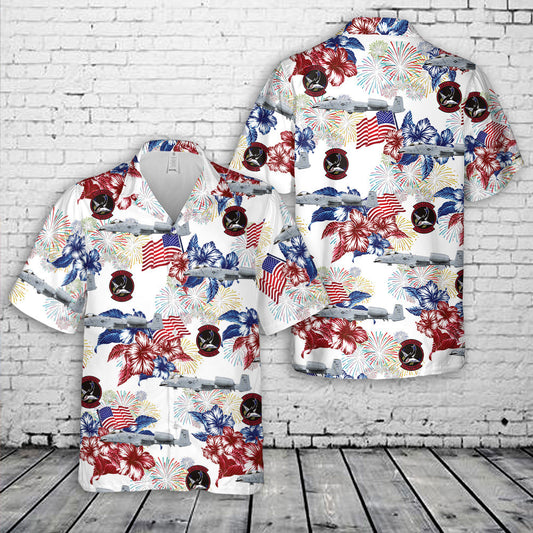 US Air Force A-10C Thunderbolt II 23d W, 75th FS Tiger Sharks, FT/78-0701. Moody AFB, GA - 2010, 4th Of July Hawaiian Shirt