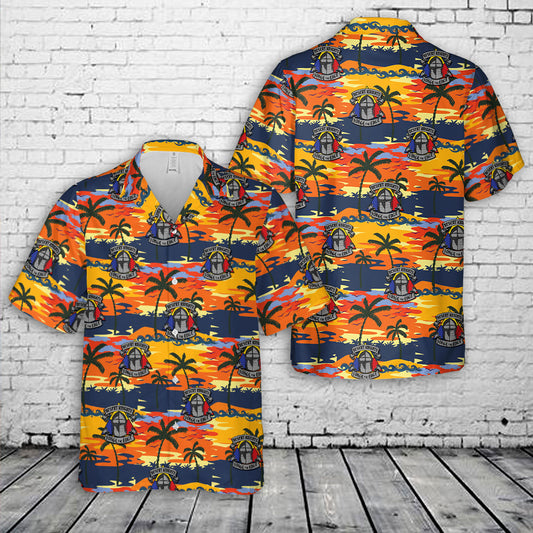 US Army 2-501 GSAB "Desert Knights" Hawaiian Shirt