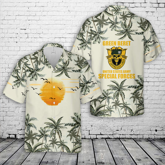 US Army Green Beret Special Forces Hawaiian Shirt