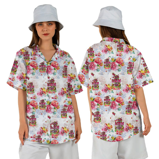 US Navy Female Chick Chief CPO Pink 2 Hawaiian Shirt For Women