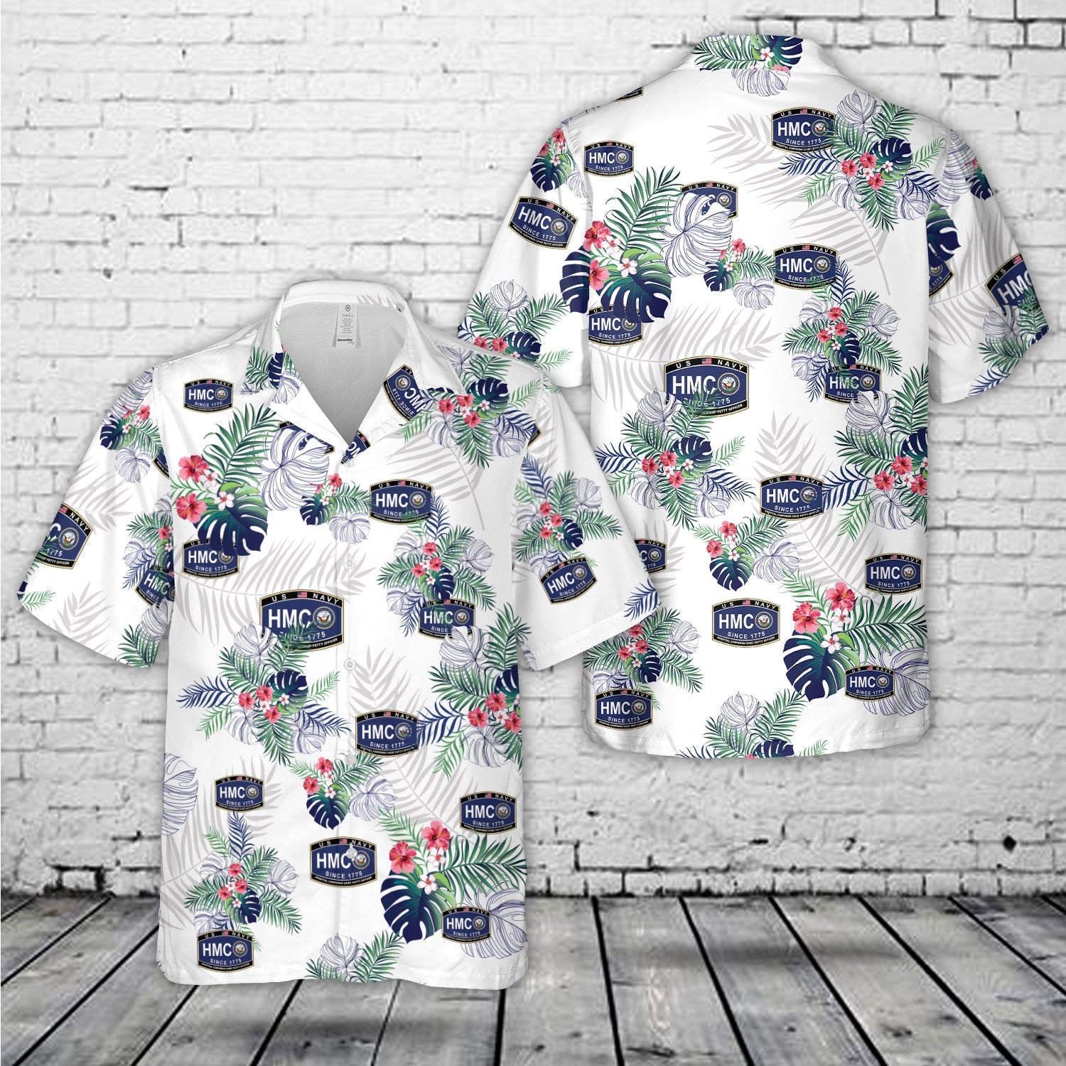 US Navy Hospital Corpsman Chief Petty Officer Hawaiian Shirt