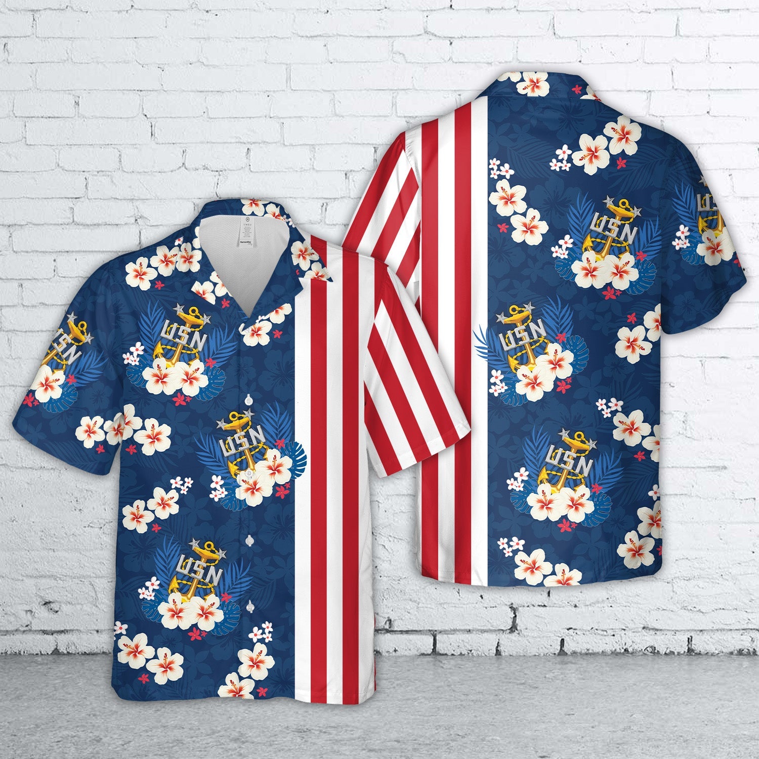US Navy Master Chief Petty Officer (MCPO), 4th Of July Hawaiian Shirt