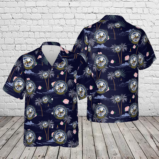 US Navy SEABEES - Naval Support Unit State Department Hawaiian Shirt