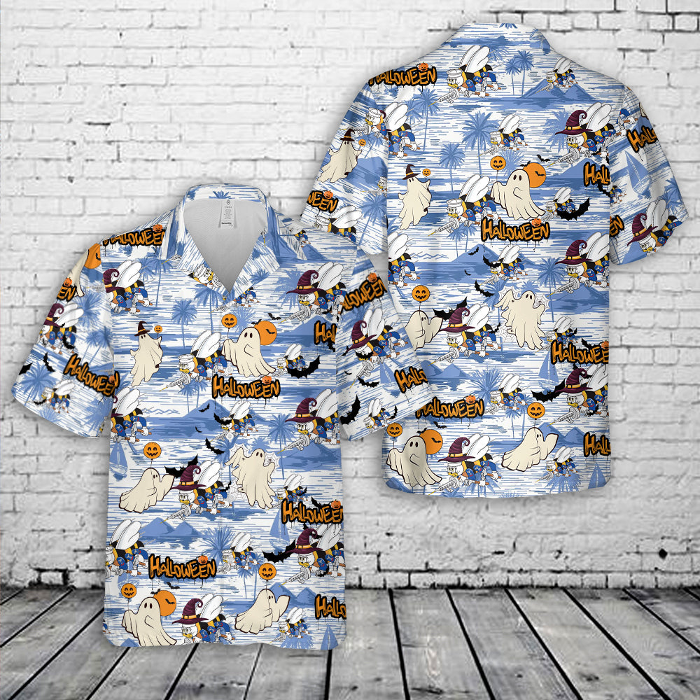 US Navy SEABEES Naval Construction Force (NCF) Halloween Hawaiian Shirt